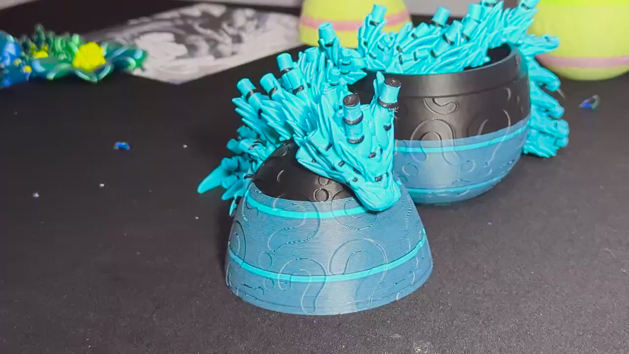 3D Printed Bamboo Dragon Figurine, Articulating Fidget Toy, Cute Desk Decor, Fantasy Gifts, Custom Made to Order, Stress and Anxiety Relief