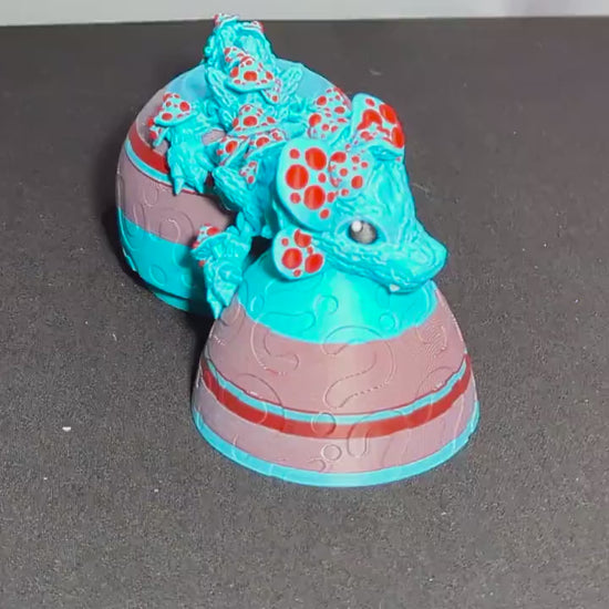 Articulated Mushroom Baby Dragon Mystical Dragon 3D Print Fantasy Poseable Figure  Colorful, Fungi-Inspired Dragon Anxiety and Stress Relief