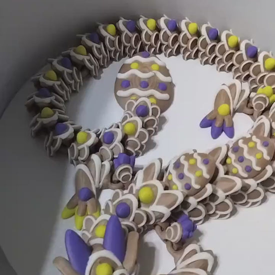 Easter Egg 3D Printed Dragon, Baby Fidget Toy for Cute Basket Stuffers & Fun Gifts, Articulated Dragon Cookie Anxiety and Stress Relief