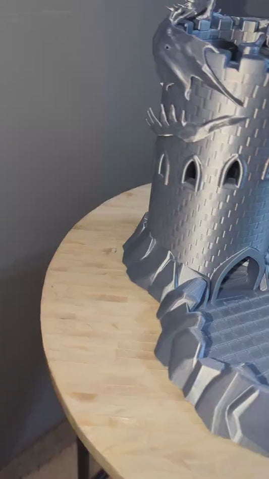 Dragon Castle Dice Tower Epic 3D Printed Roller for D&D  Fantasy Castle Roller for Tabletop Adventures Dice Tower Castle  Gamer Gift