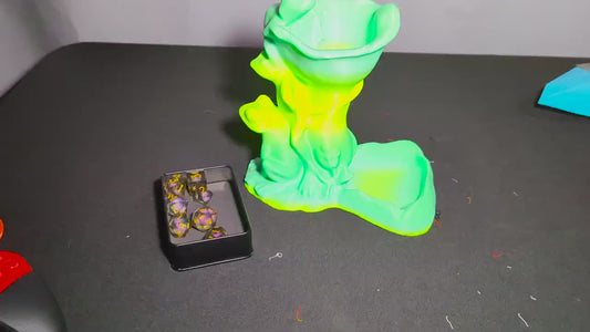 TTRPG Frog Dice Tower Whimsical  3D Printed DnD Dice Roller DnD, Pathfinder & RPG  Druid Themed Dice Tower, Unique DM and player Dice Gift