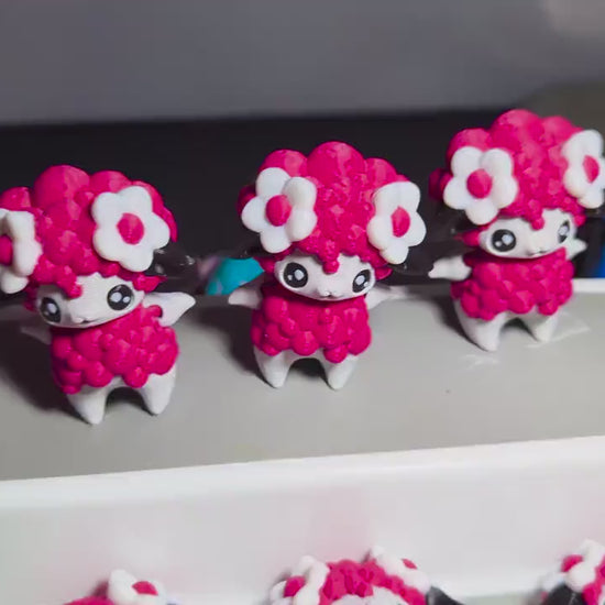 Mini Fantasy Sheep Figure – Cute Pink & White 3D Printed Collectible – Desk Buddy or Gift