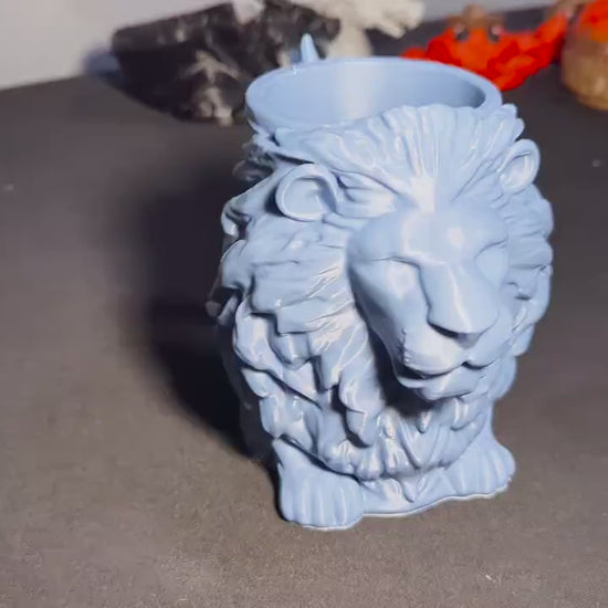 Lion Head Can Holder | 3D Printed Regal Lion Drink or Bottle Stand | Majestic Lion Head Bottle Holder | Noble Lion Gift Idea