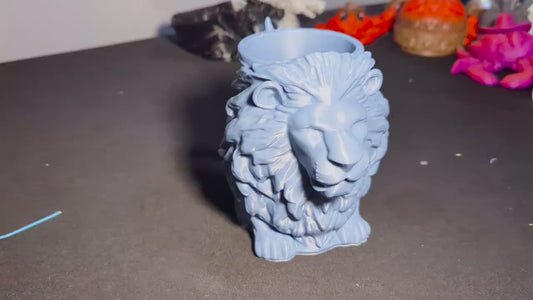 Lion Head Can Holder | 3D Printed Regal Lion Drink or Bottle Stand | Majestic Lion Head Bottle Holder | Noble Lion Gift Idea