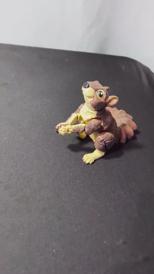 Articulated Squirrel Figurine • Pose able Woodland Animal •  Collectible Articulated Squirrel •  Woodland Critter • Cute Desk Companion