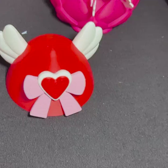 Heart Seeker Dragon 3D-Printed Valentine Egg Set Articulated Fantasy Creature Collectible Fidget Toy Decor