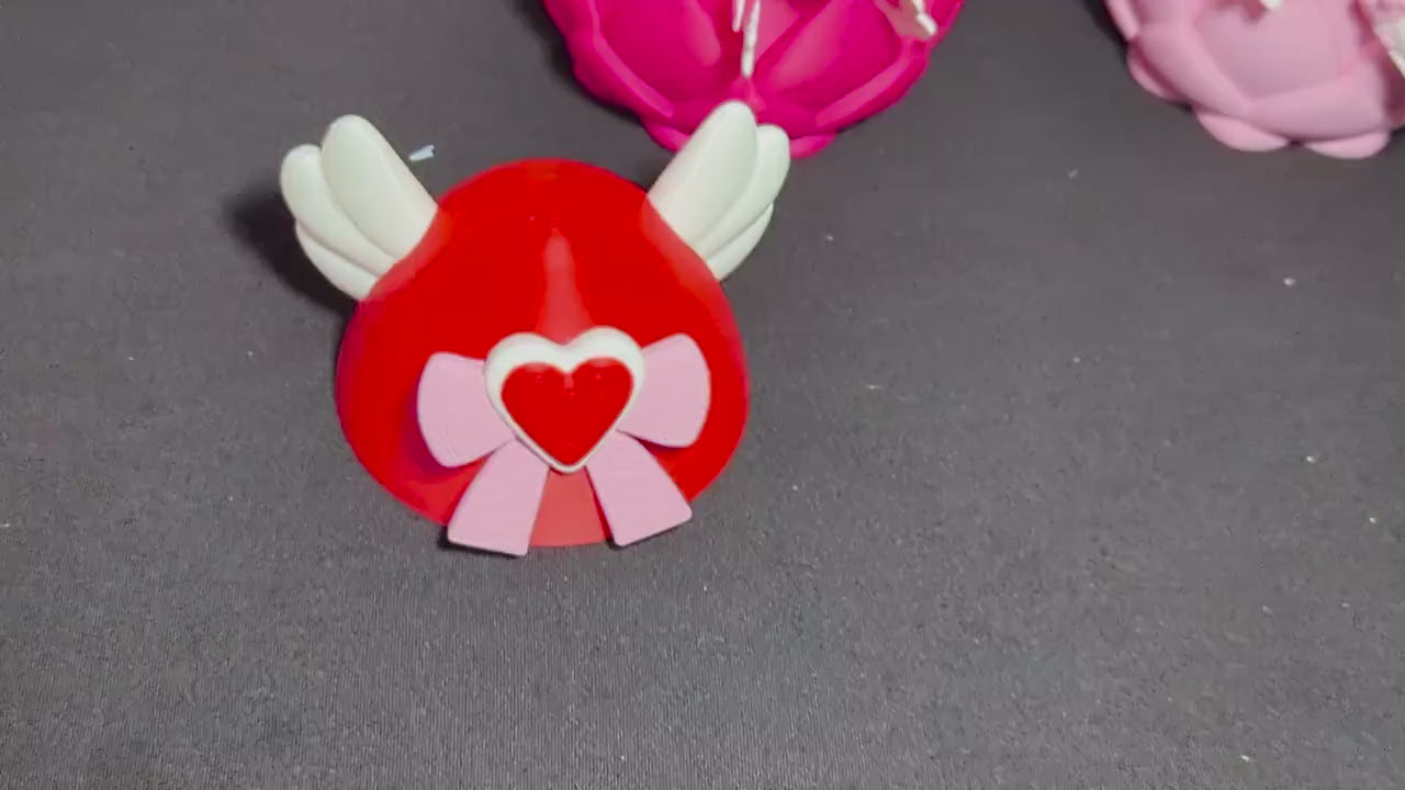 Heart Seeker Dragon 3D-Printed Valentine Egg Set Articulated Fantasy Creature Collectible Fidget Toy Decor