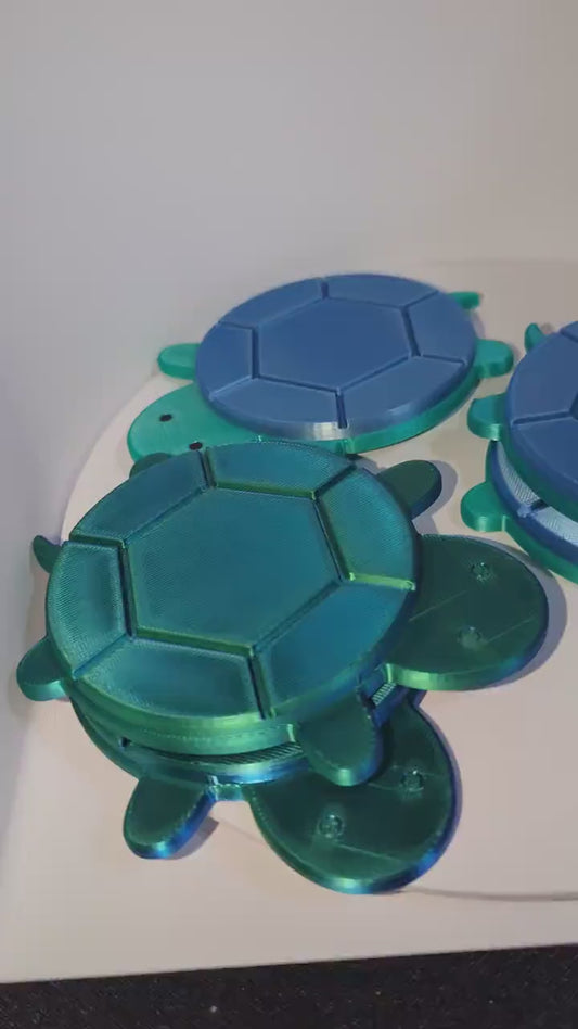 3D Printed Turtle Coaster – Cute Ocean Theme Drink Coaster, Sea Turtle Home Decor, Unique Gift, Beach House Accessories