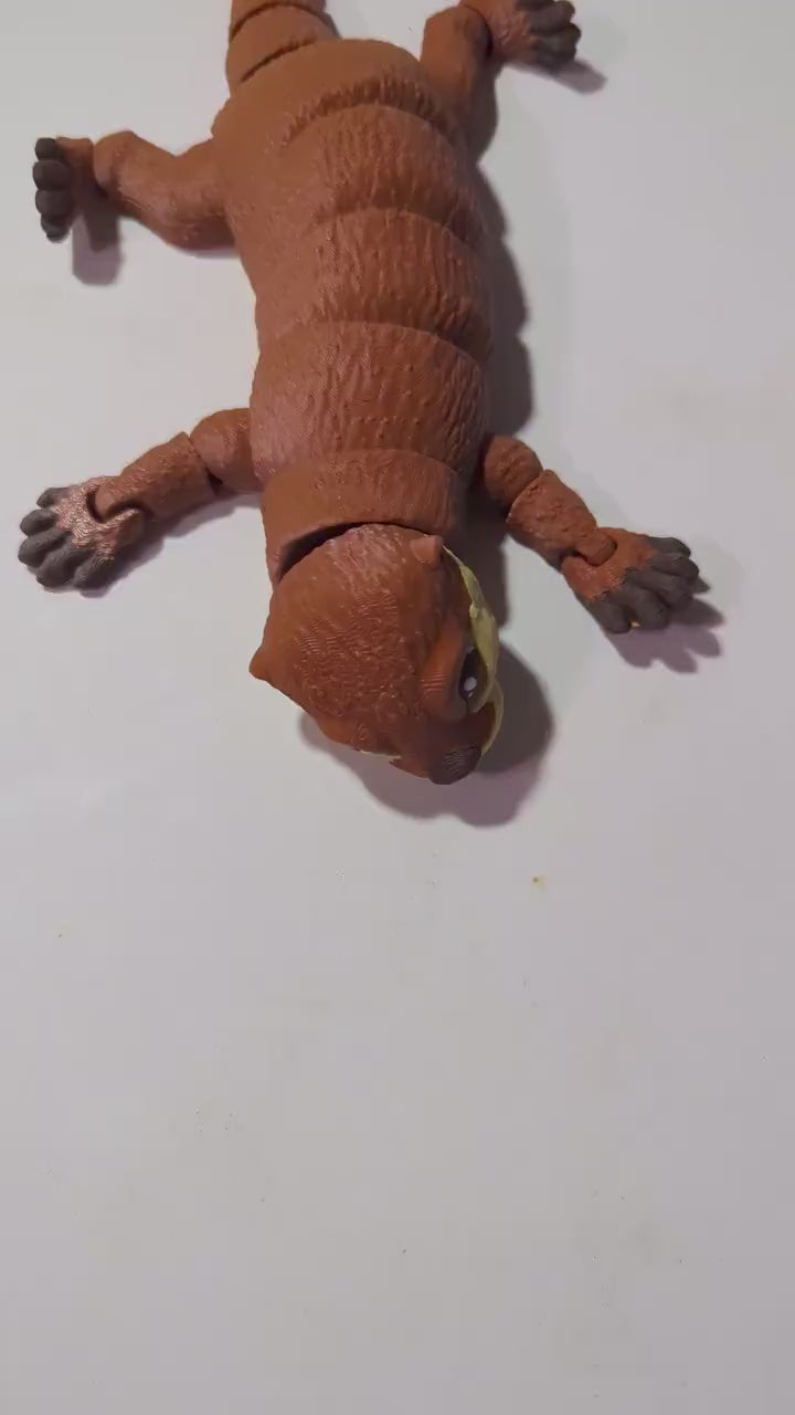 Articulated River Otter Figurine – Flexible 3D Printed Otter Fidget Toy & Desk Collectible