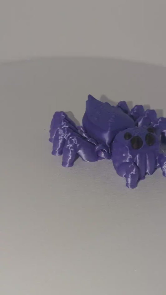 Cute Articulated Jumping Spider Fidget Toy  3D Printed Figure  Flexible, Poseable Desk Pet Toy Colorful children fidget, Anxiety Relief