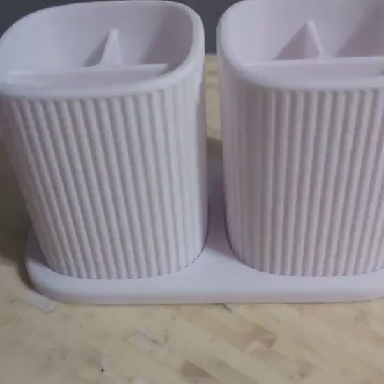 Stylish Bathroom Toothbrush Holder - Modern Decorative Toothbrush Stand  Bathroom Organizer - Toothbrush Storage Solution Bathroom Accessory