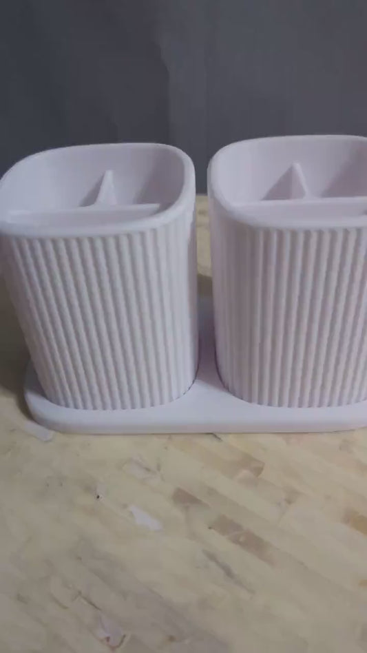 Stylish Bathroom Toothbrush Holder - Modern Decorative Toothbrush Stand  Bathroom Organizer - Toothbrush Storage Solution Bathroom Accessory