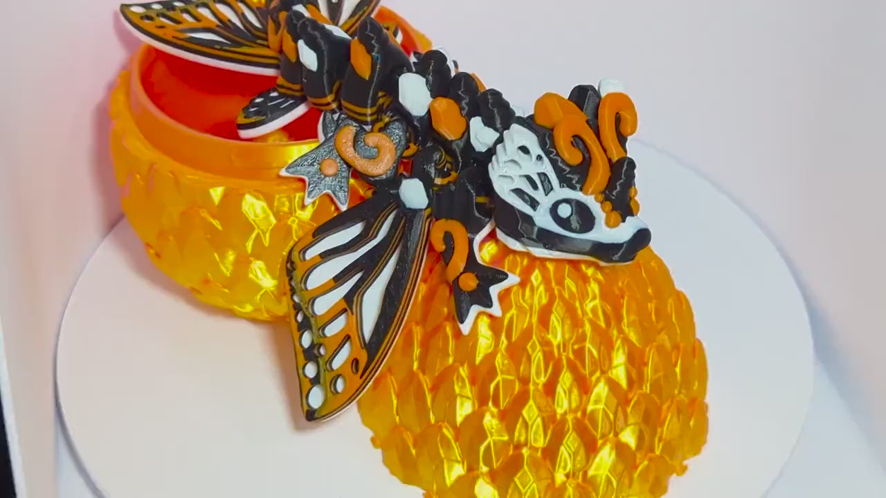 Monarch Butterfly Dragon 3D Printed Model | Fidget Articulated Creature Colorful Butterfly Dragon Figure  ADHD and Anxiety Relief