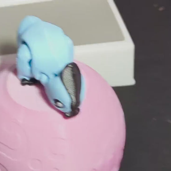 3D Printed Articulated Parasaur Blue Black Flexible Dinosaur Fidget Toy  Cute Dino Figurine  Unique Gift for Dinosaur Lovers  Desk Pet Decor