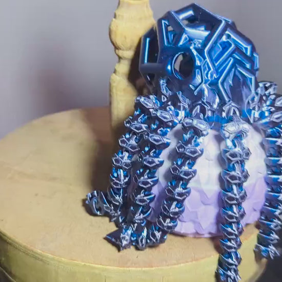Geometric Octopus Fidget Toy Articulated 3D Printed Modern Desk Decor Office Abstract Minimalist Stress Relief Flexible Animal