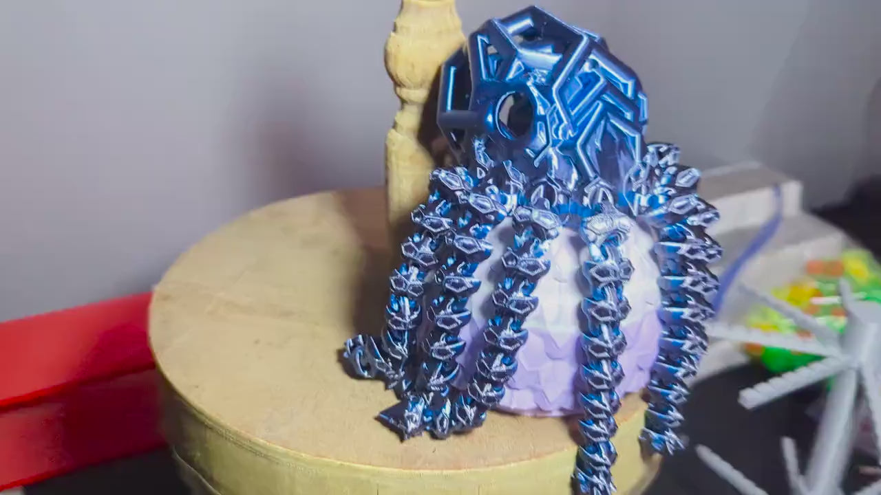 Geometric Octopus Fidget Toy Articulated 3D Printed Modern Desk Decor Office Abstract Minimalist Stress Relief Flexible Animal