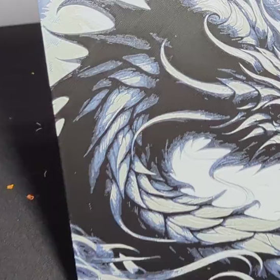 Dragon Hueforge  Illustration | Mythical Creature Art | Epic Dragon Head Fantasy Wall Print