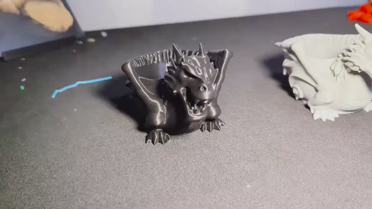 Fierce Dragon Trinket Holder | 3D Printed Mythical Creature Trinket Holder | Fantasy Desk or Shelf Decor