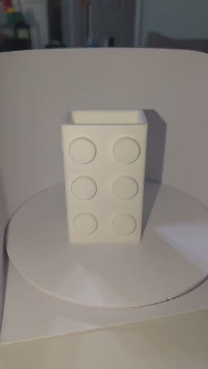 Brick-Inspired Pen Holder – 3D Printed Pencil or Toothbrush Organizer – Colorful Storage for Kids, Lego Fans, or Classrooms,  Fun  Holder