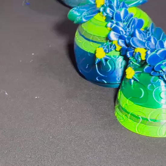 3D Printed Lucky Clover Baby Dragon, Toy, Dragon , Articulated Dragon Figurine, Child Room Decor, Dragon Flex Toy, Anxiety and Stress Relief