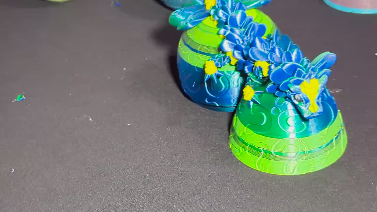 3D Printed Lucky Clover Baby Dragon, Toy, Dragon , Articulated Dragon Figurine, Child Room Decor, Dragon Flex Toy, Anxiety and Stress Relief