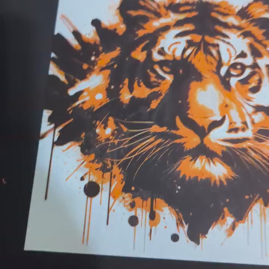 Hueforge Tiger Wall Art | 3D Printed Color Layered Animal Portrait | Modern Gradient Decor for Wildlife & Jungle Lovers
