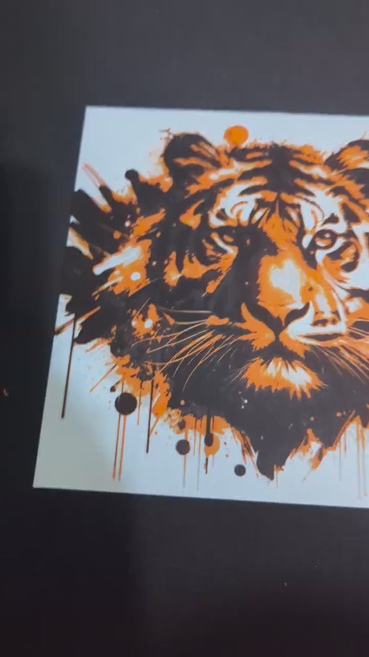 Hueforge Tiger Wall Art | 3D Printed Color Layered Animal Portrait | Modern Gradient Decor for Wildlife & Jungle Lovers