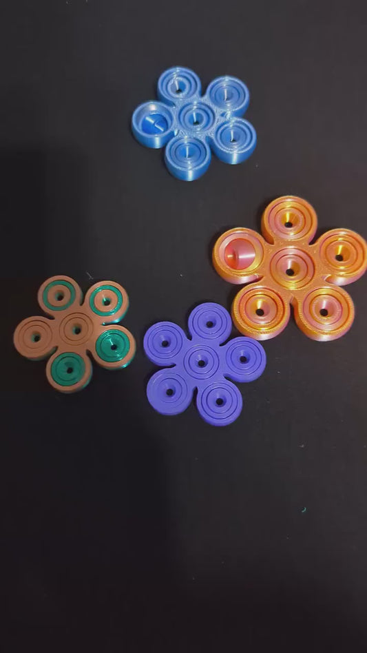 Flower Fidget Spinner  | 3D Printed Sensory Pop Toy  | Stress Relief Toy for Kids & Adults | Desk Toy Gift | Multiple Color Options