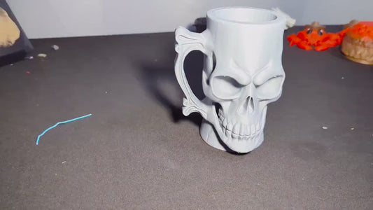 Skeleton Skull Drink Mug | 3D Printed Gothic Cup Holder | Spooky Decor or  Gift  Gothic 3D Printed Skull Holder | Creepy Desk or Shelf Decor